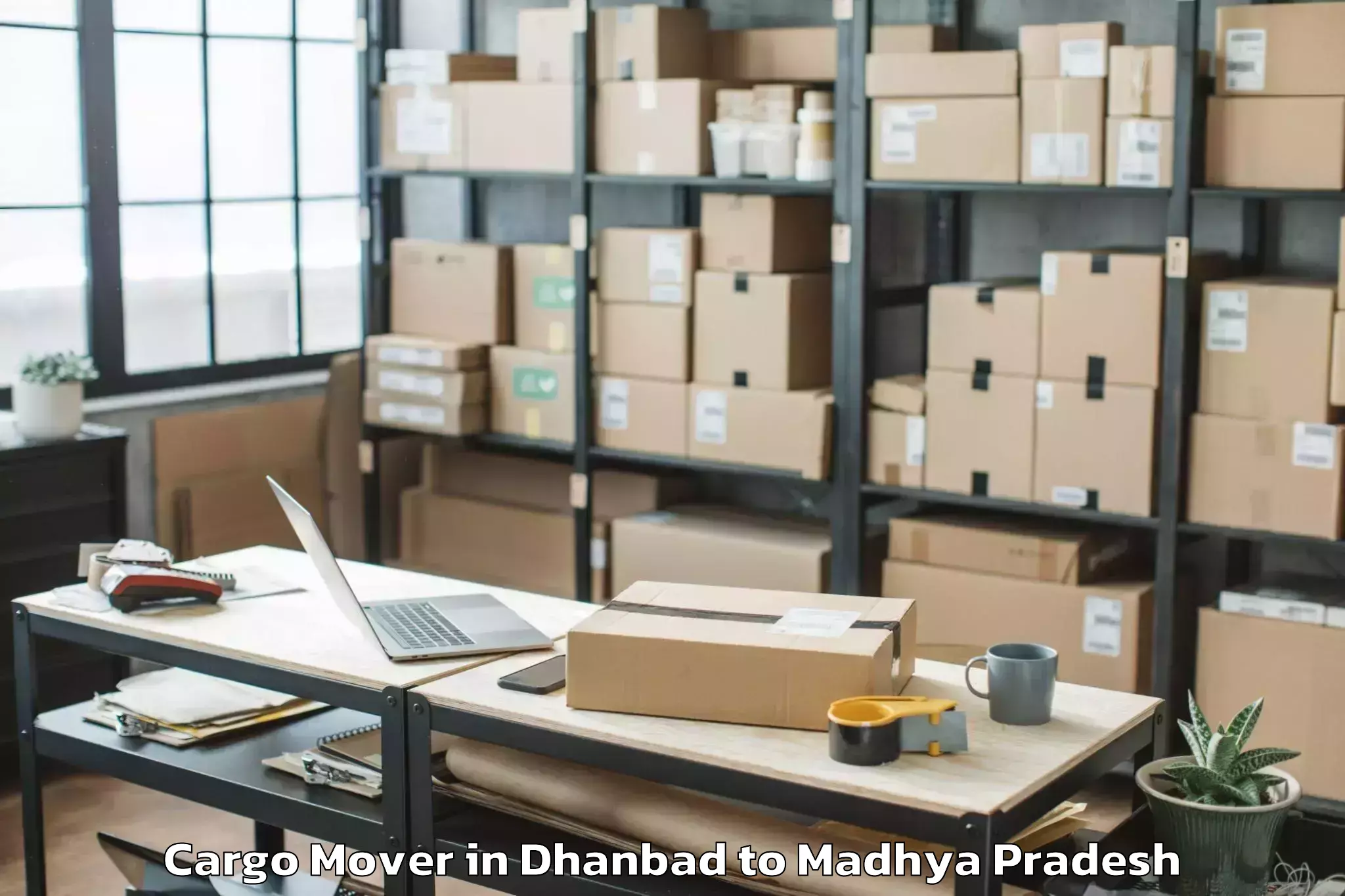 Easy Dhanbad to Pandhana Cargo Mover Booking